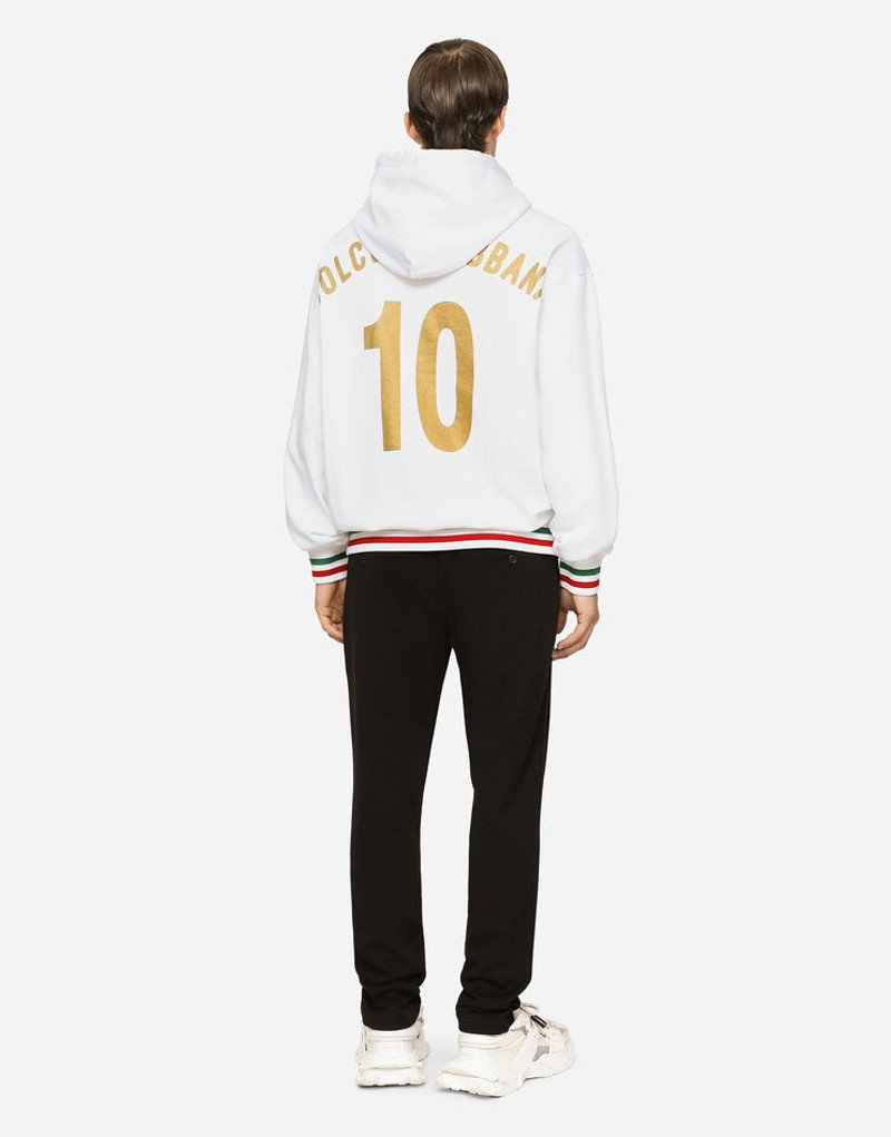 Dolce & Gabbana Jersey hoodie with patch outlook