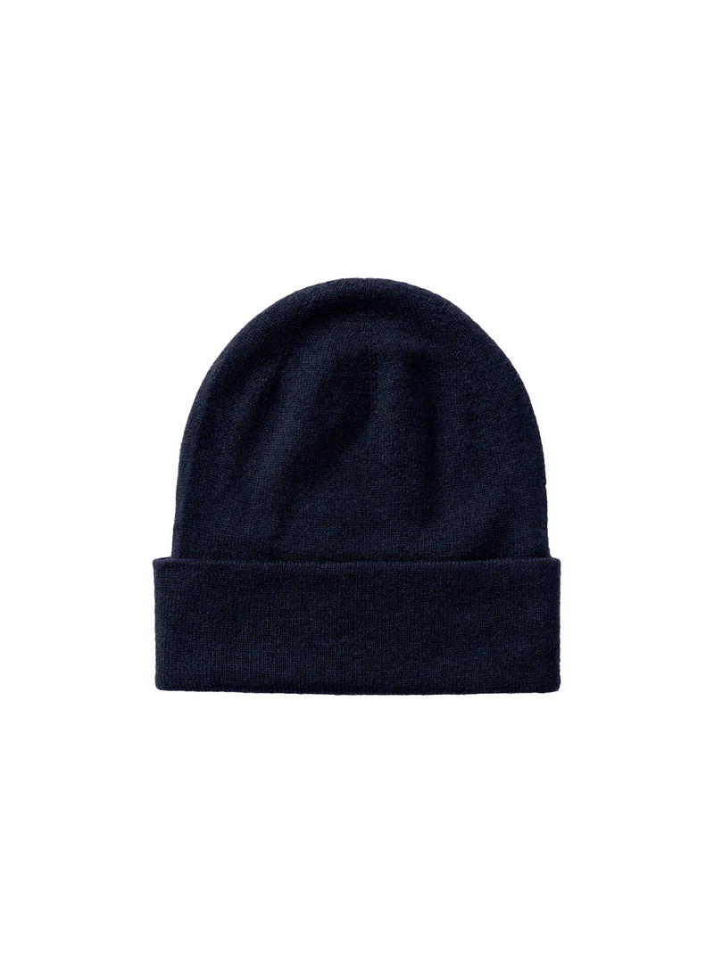 Braemar Dark Navy Cashmere Beanie 1
