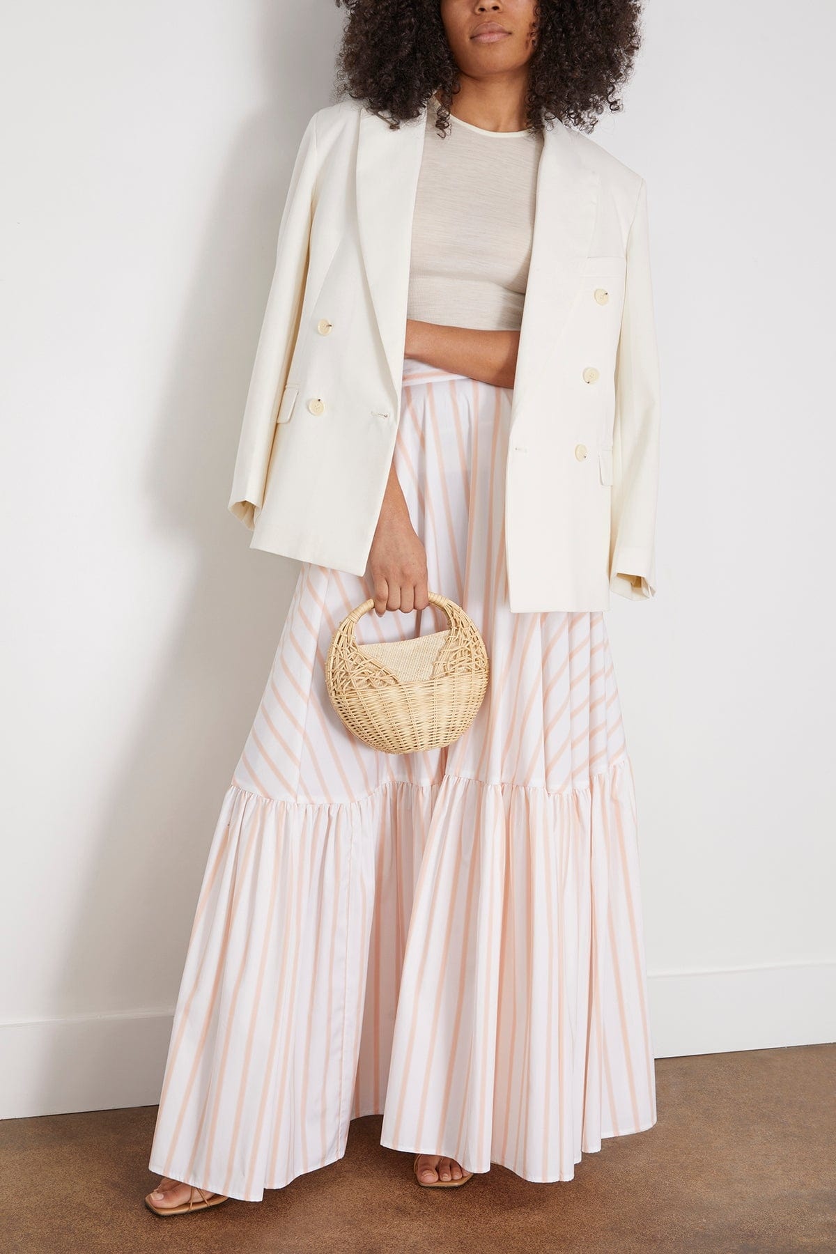 Long Skirt in Bellini Stripe - 2