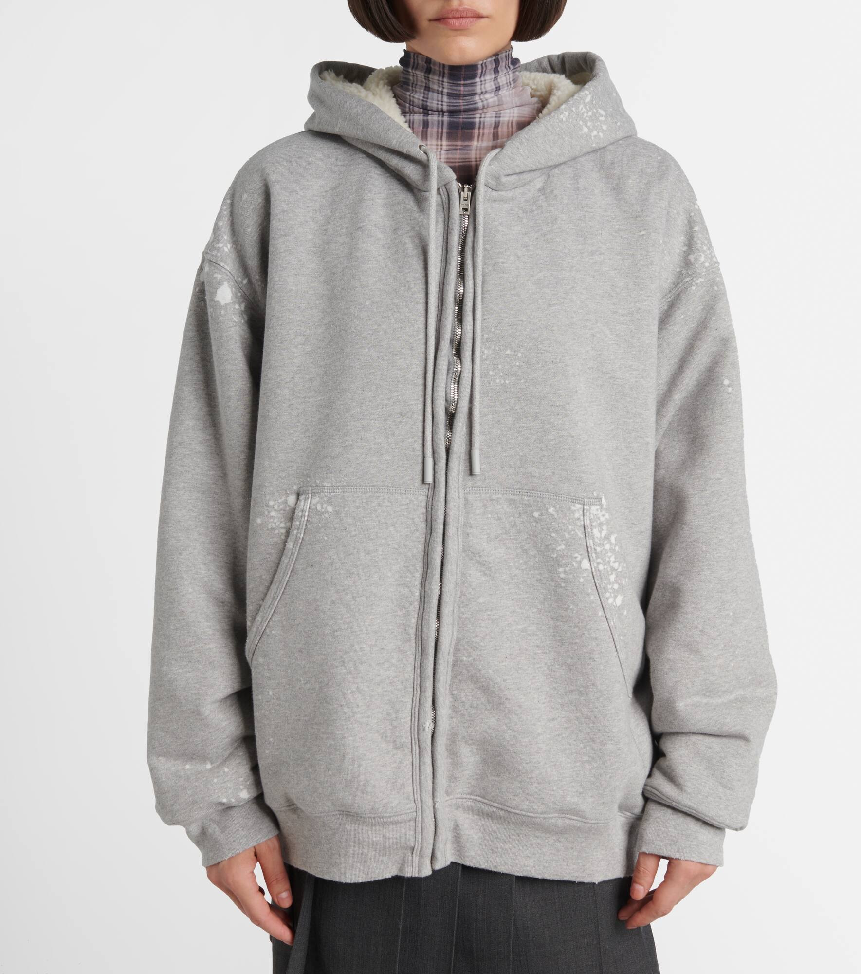 Logo zip-up hoodie - 6