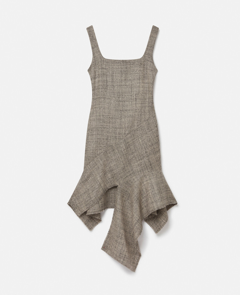 Wool Mouline Slash Hem Dress 1