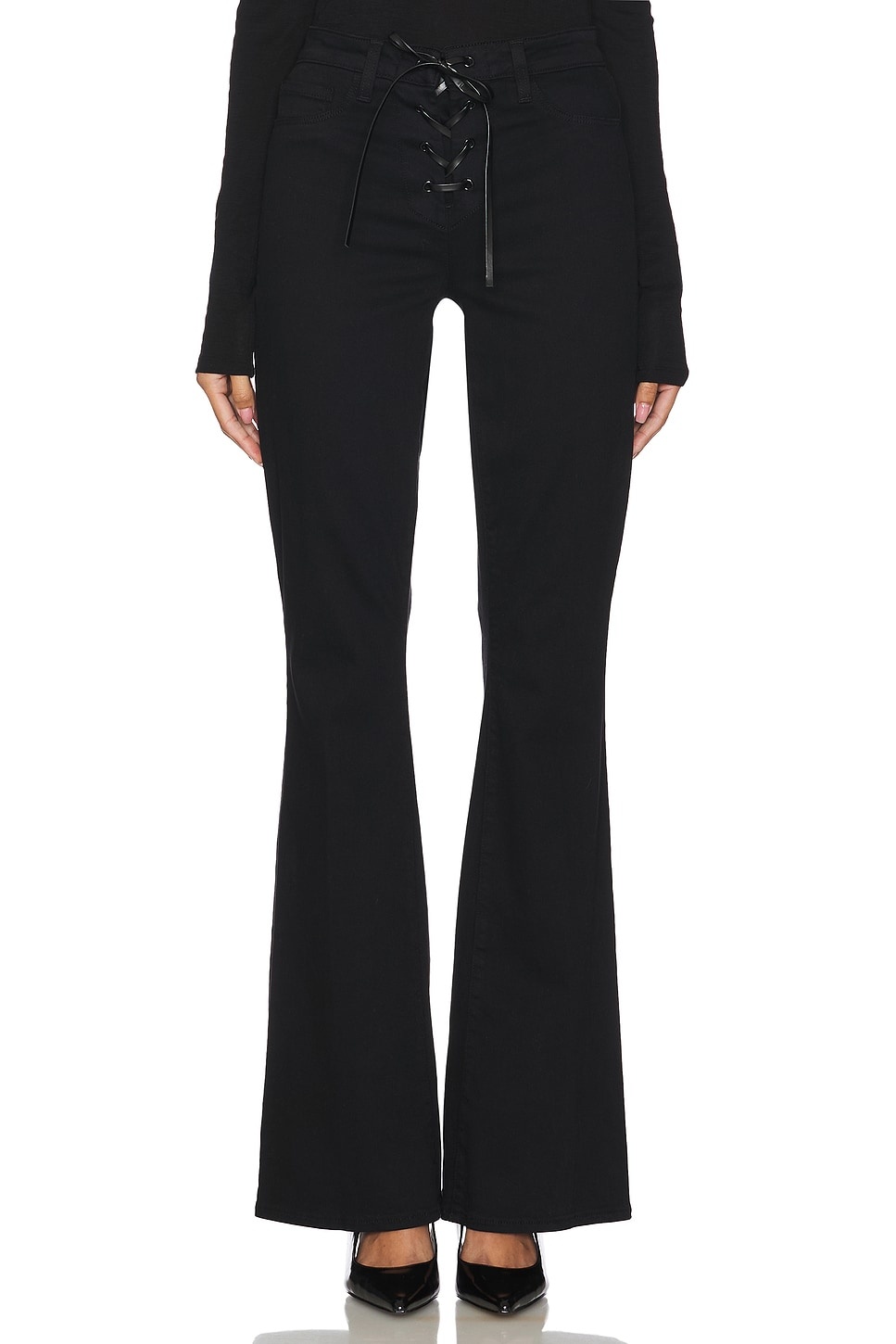 Charis High Rise Front Lace Up Flare Pant - 1