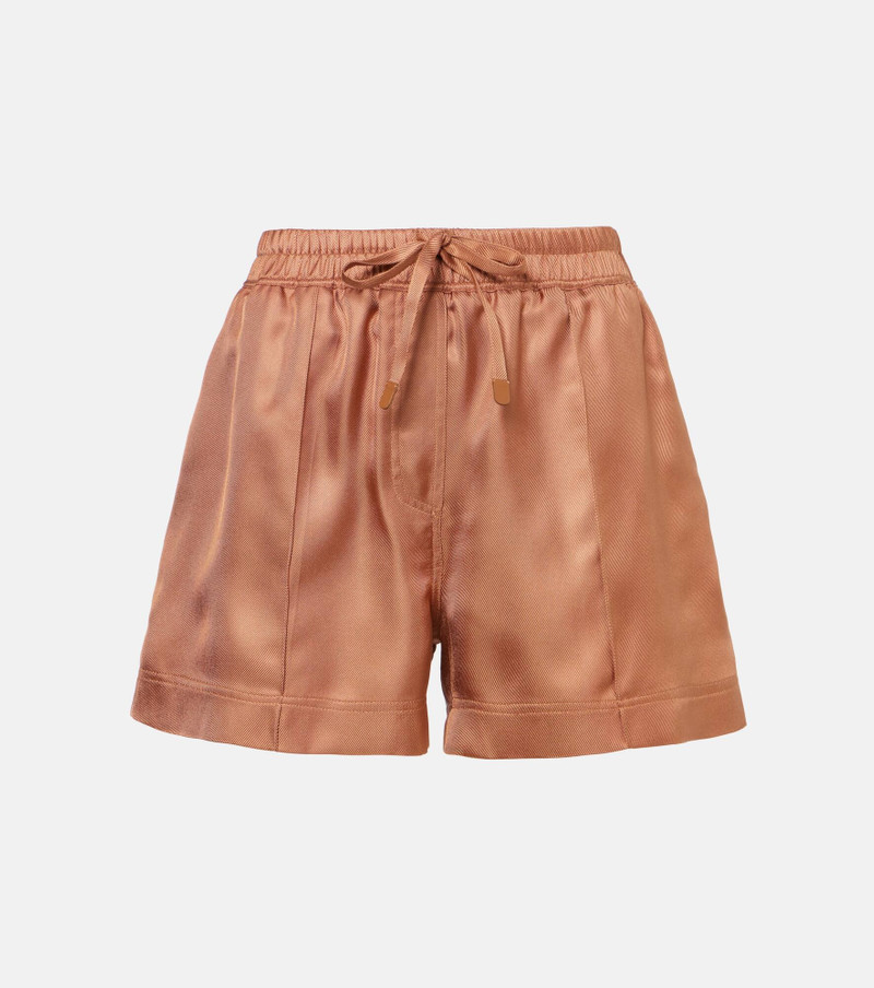 Silk twill shorts 1