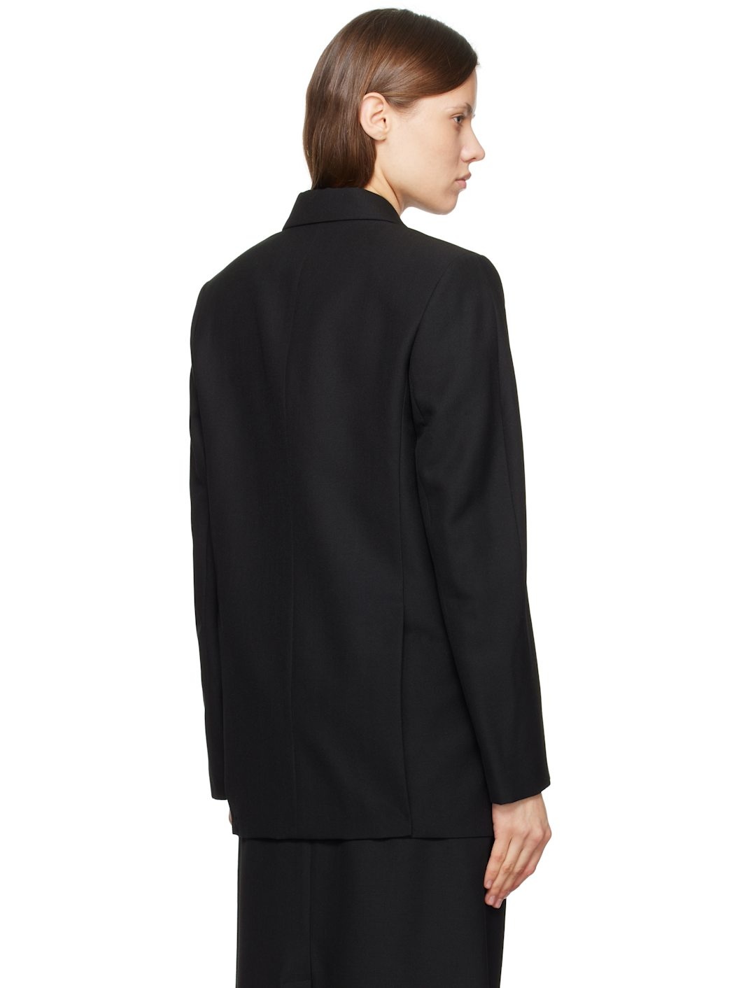 Black Double-Breasted Blazer - 3