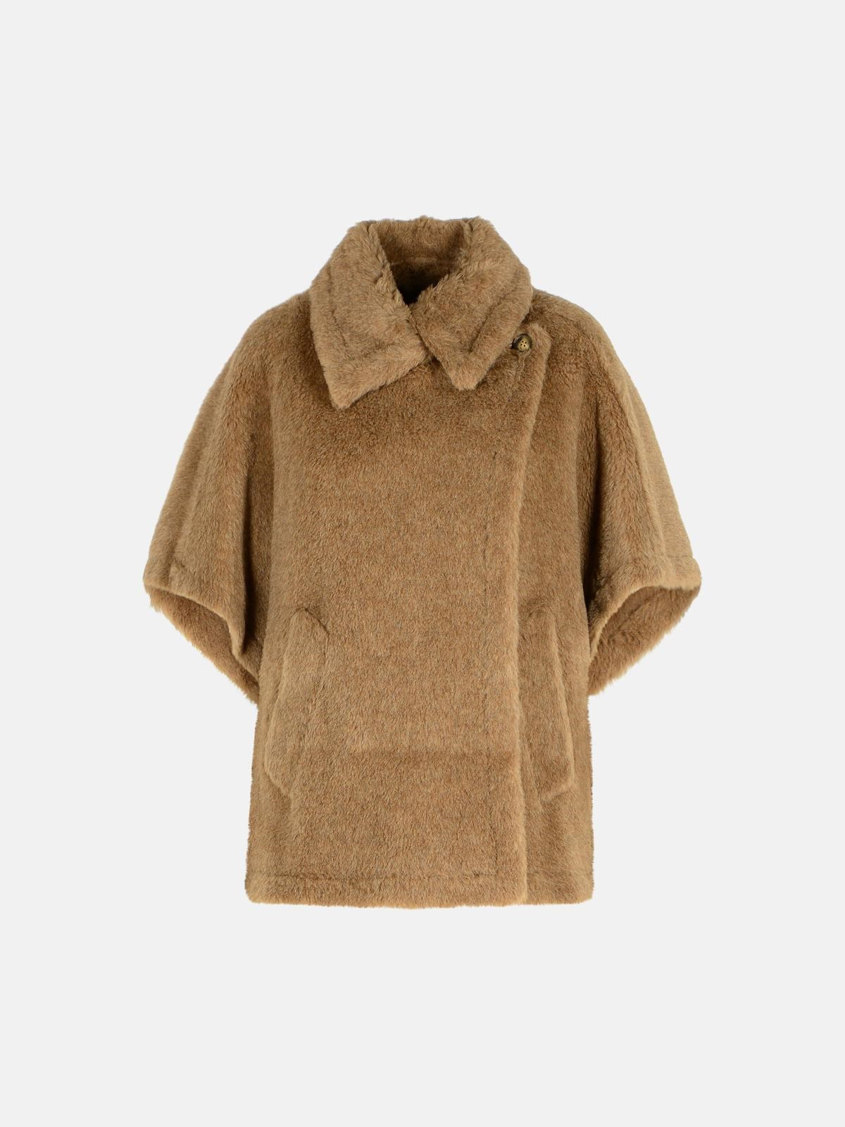 'TEBE4' TEDDY CAPE OF BROWN ALPACA BLEND - 1