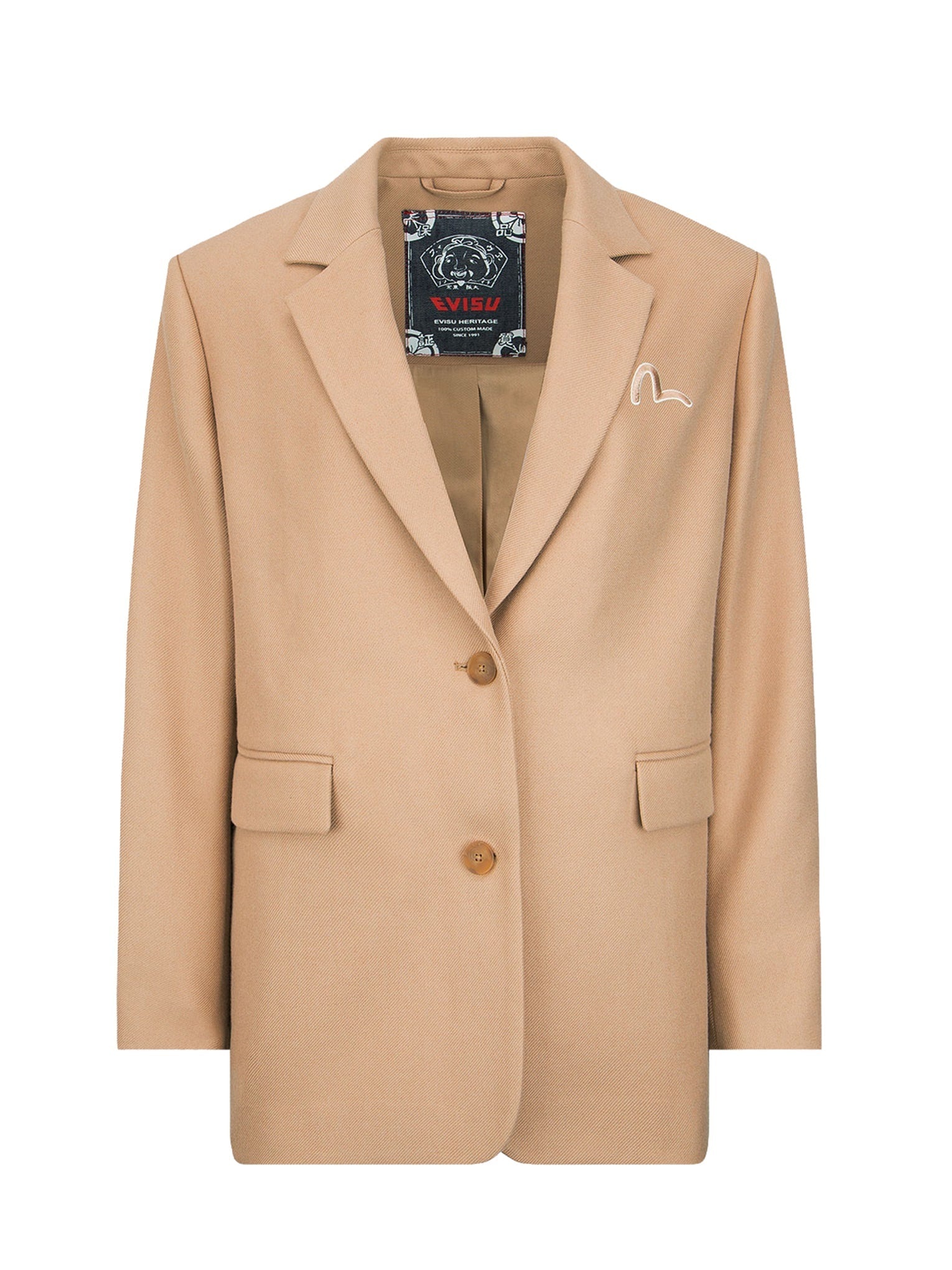 Seagull Embroidery Wool-mix Blazer - 9