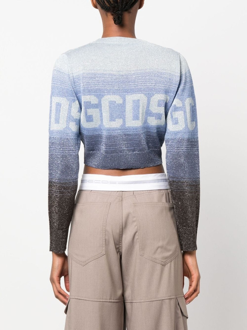 intarsia-knit logo cropped jumper 4