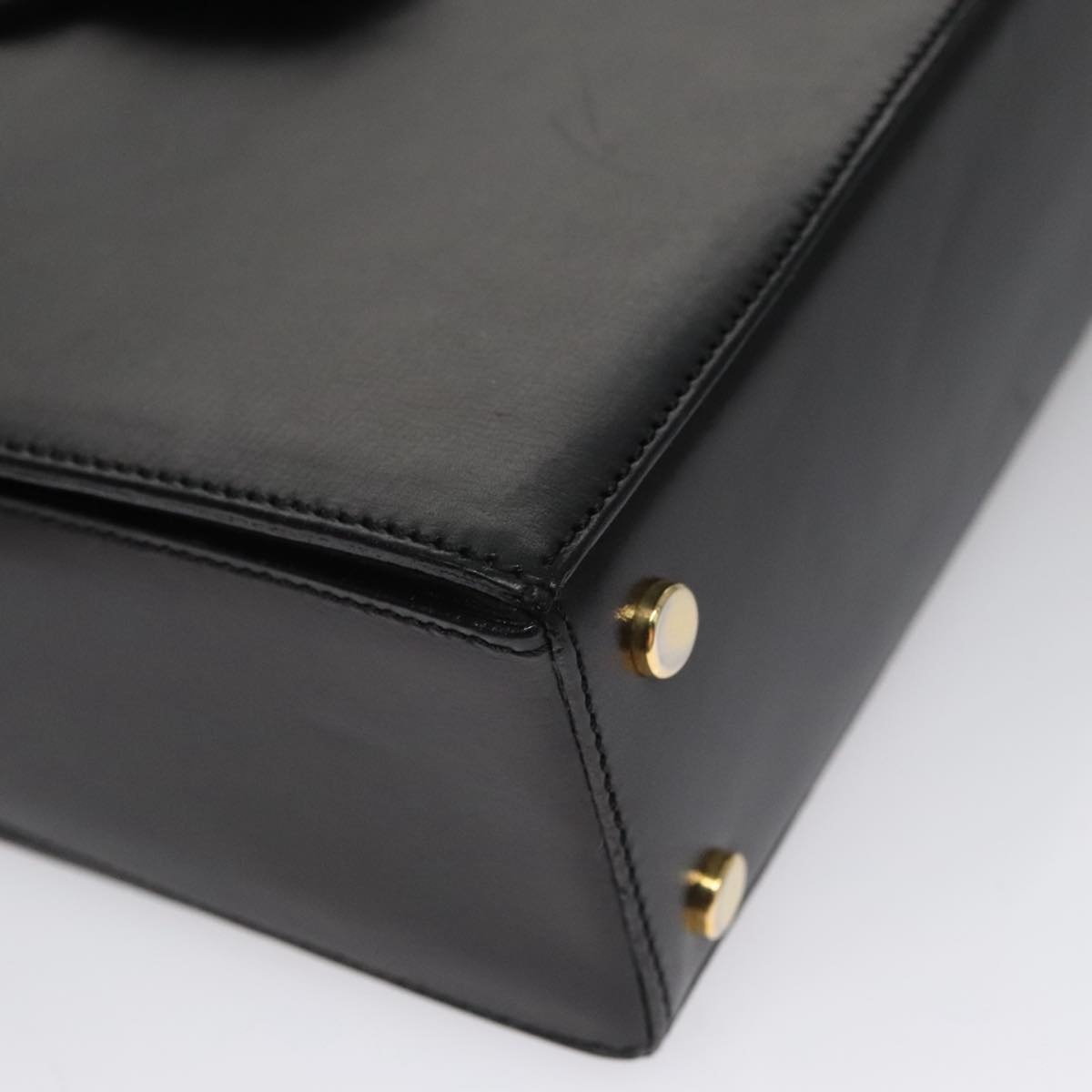 CELINE Hand Bag Leather Black Gold - 15