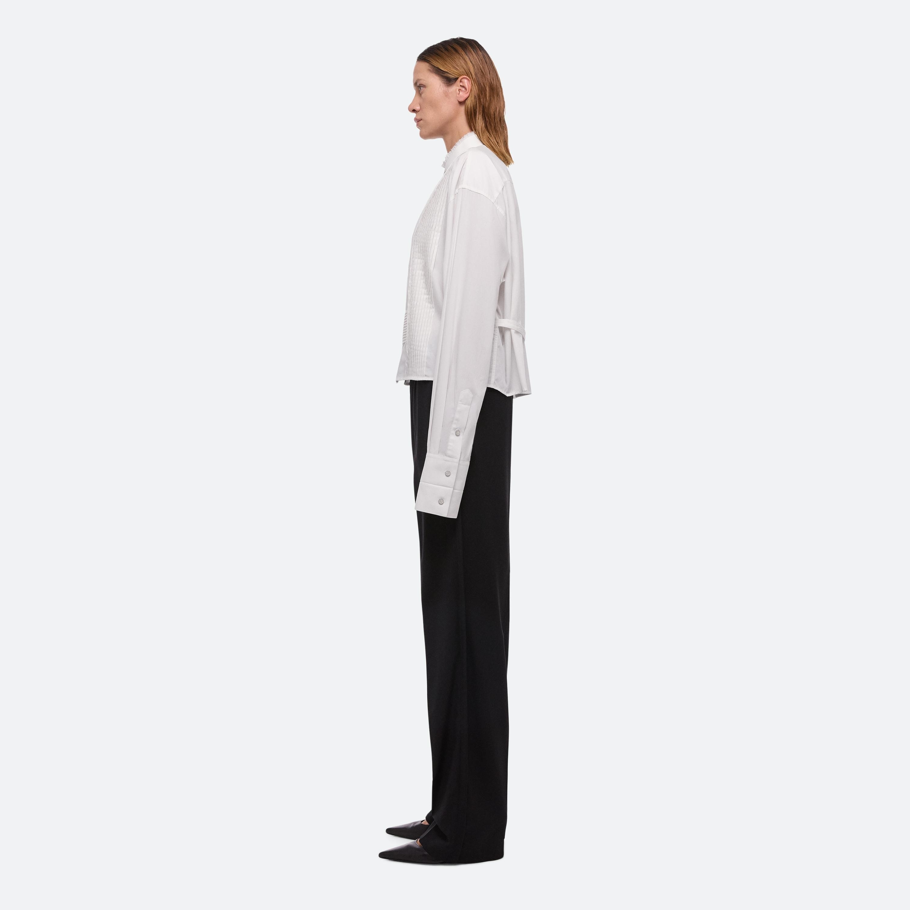 COLLARLESS TUX SHIRT - 4