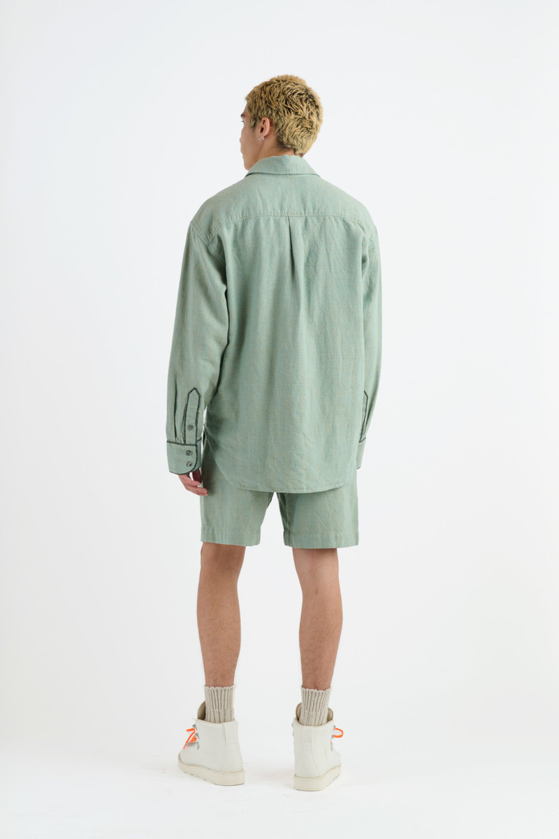 CHAMBRAY BUTTON-UP SHIRT 4