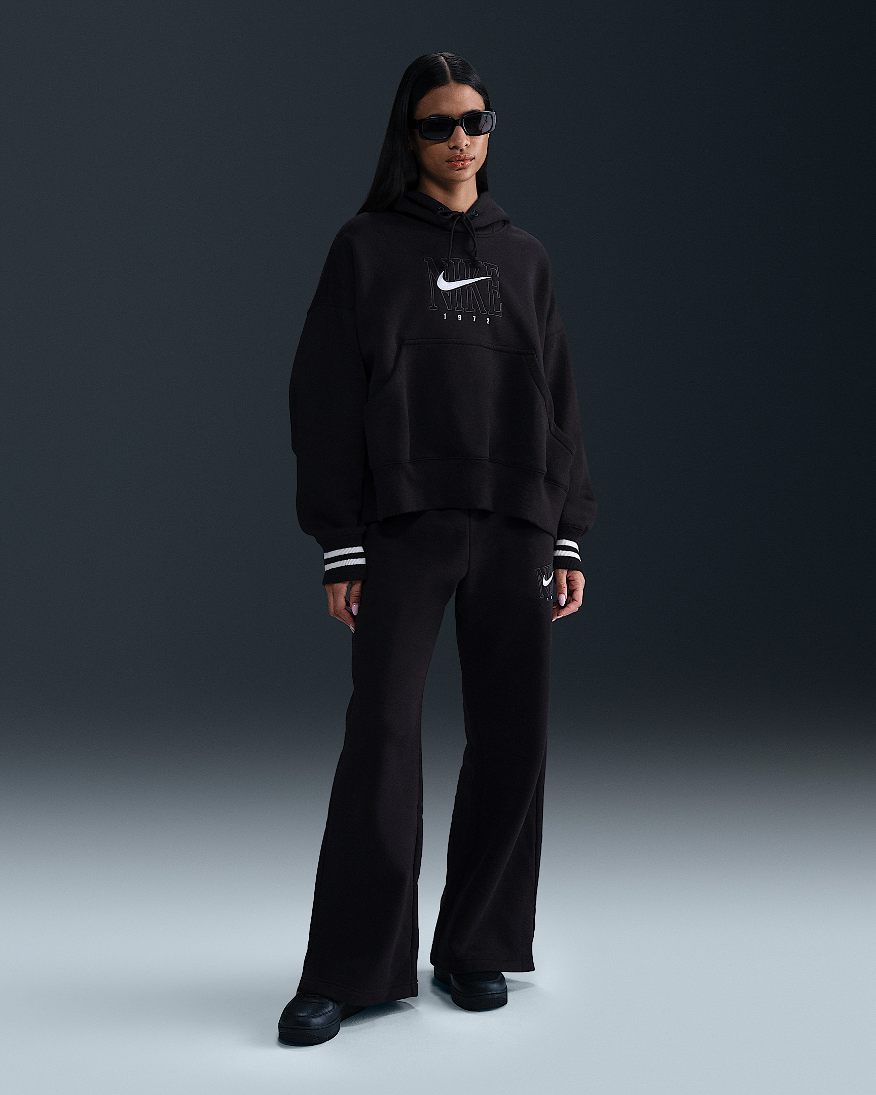 Nike Sportswear Phoenix Fleece Women's High-Waisted Wide-Leg Graphic Pants - 1