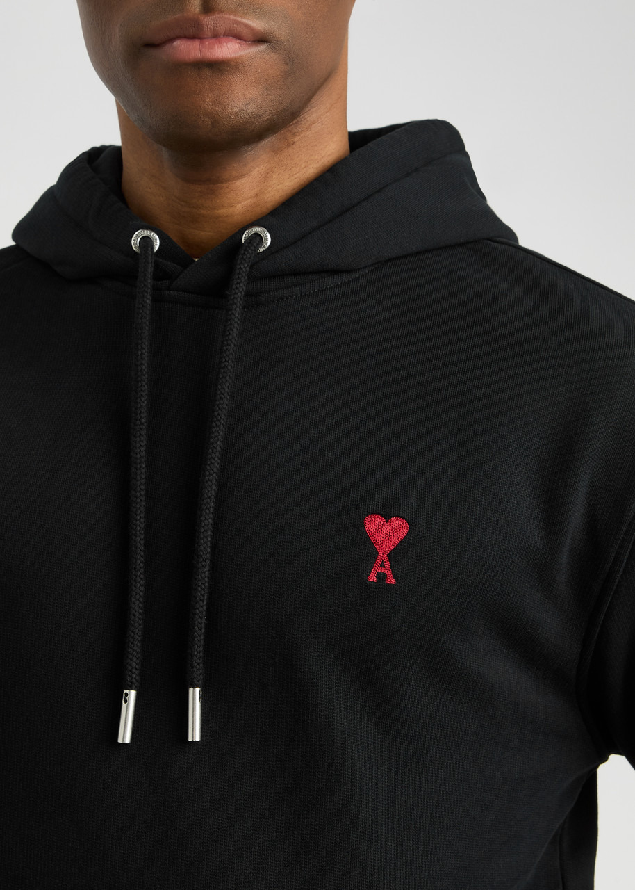 Ami Paris Logo Hooded Stretch-cotton Sweatshirt - 5
