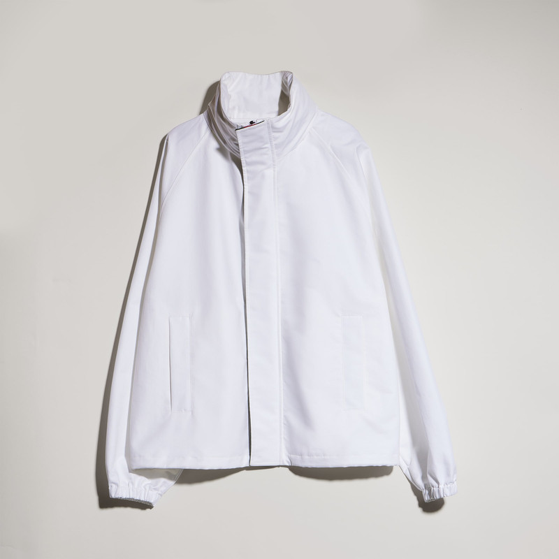 Compact cotton canvas zip jacket - 1