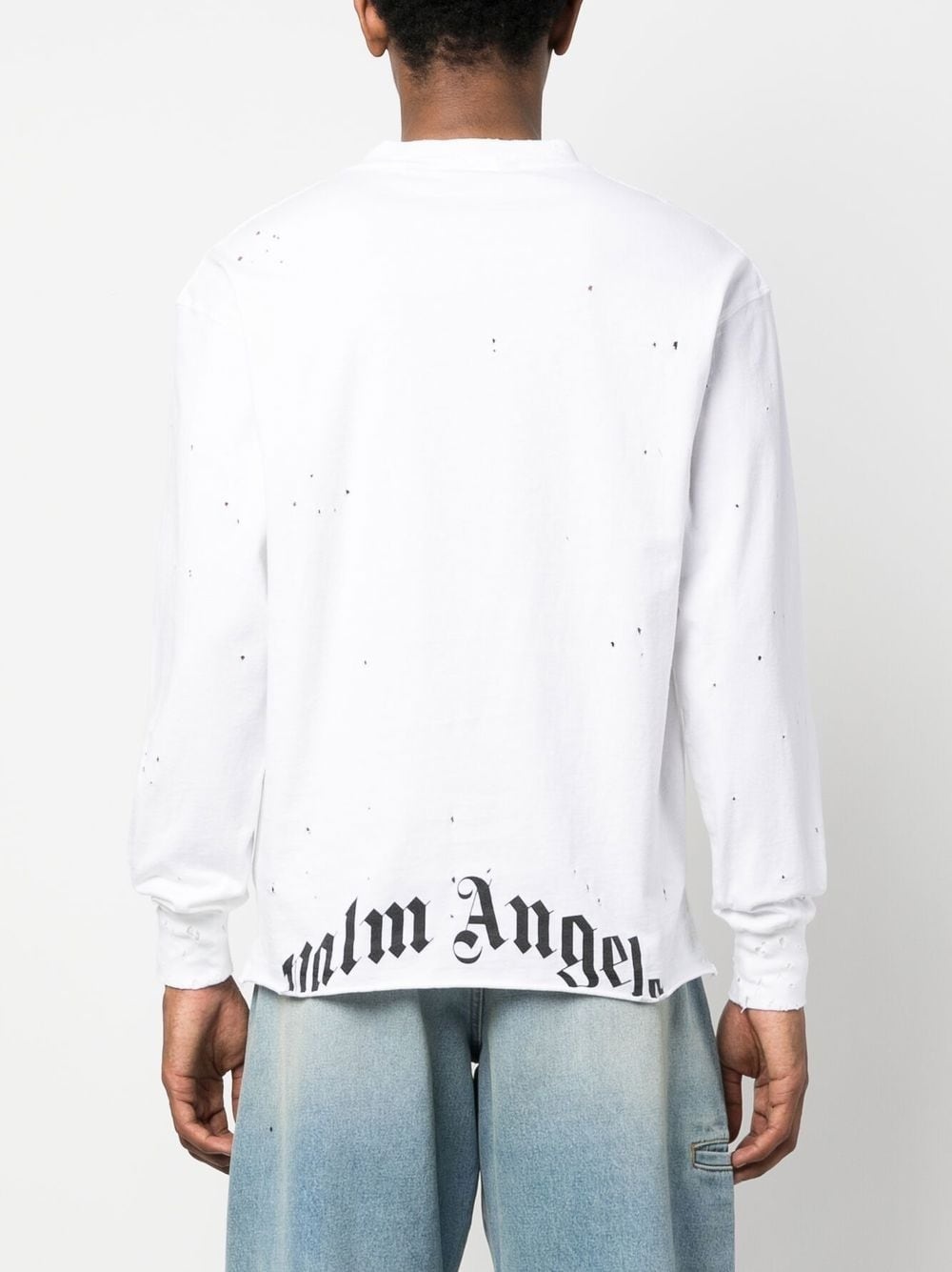 Bear-print distressed-effect T-shirt - 4