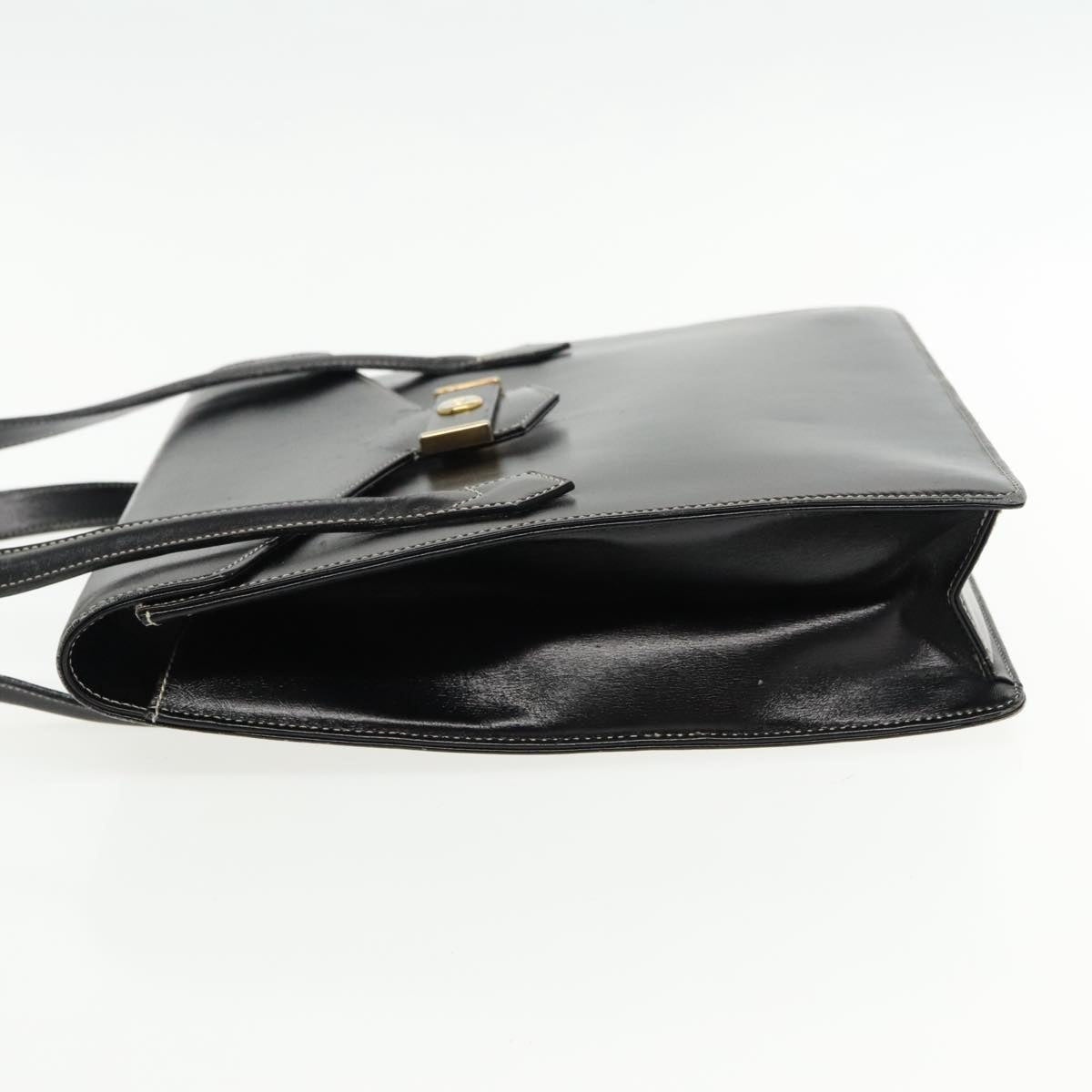 DIOR Hand Bag Leather Black Gold - 4