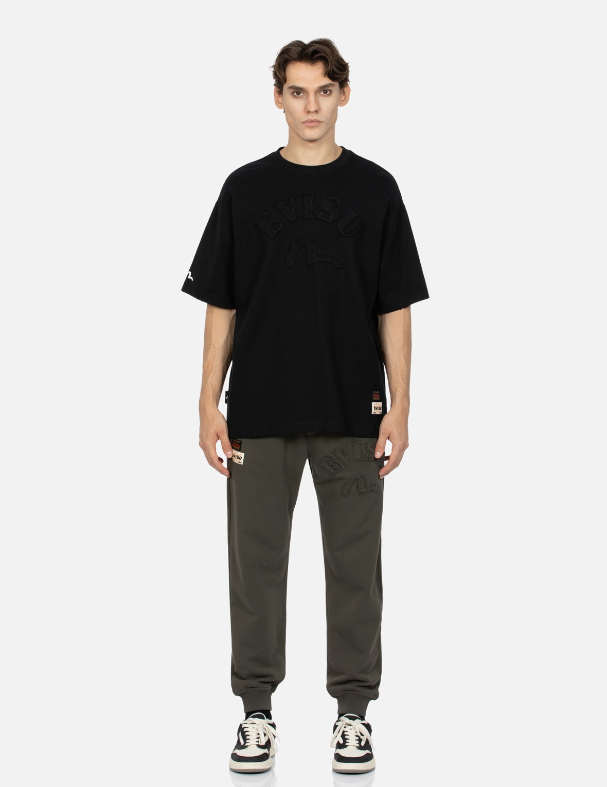 LOGO AND SEAGULL APPLIQUE REGULAR FIT SWEATPANTS - 5