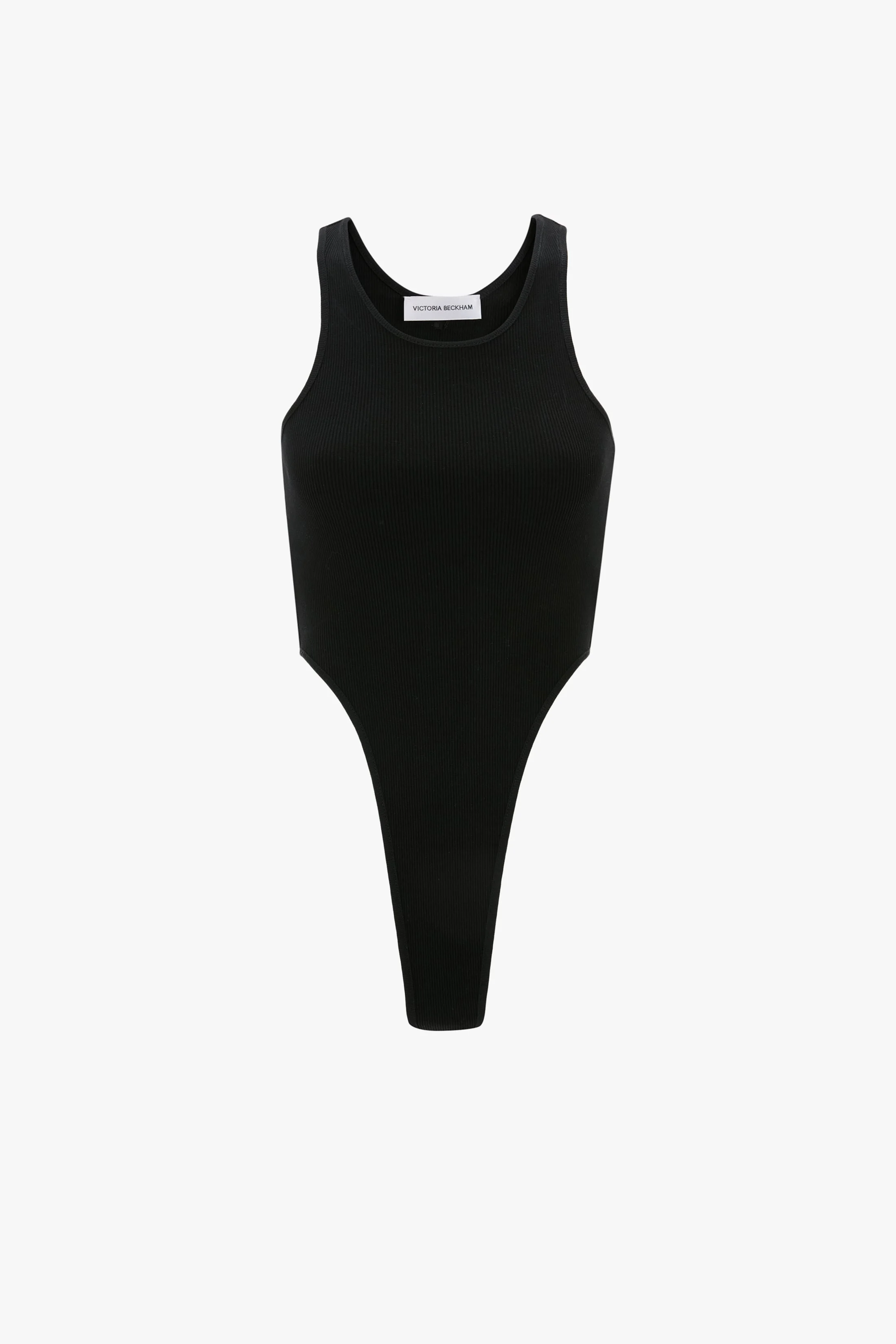 High Leg Bodysuit In Black - 1