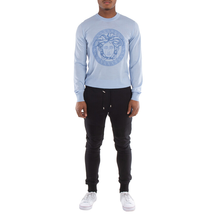 Versace Medusa Embroidered Wool Sweater - 4