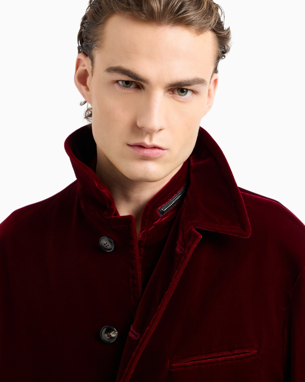 SINGLE-BREASTED JACKET IN VELVET - 5