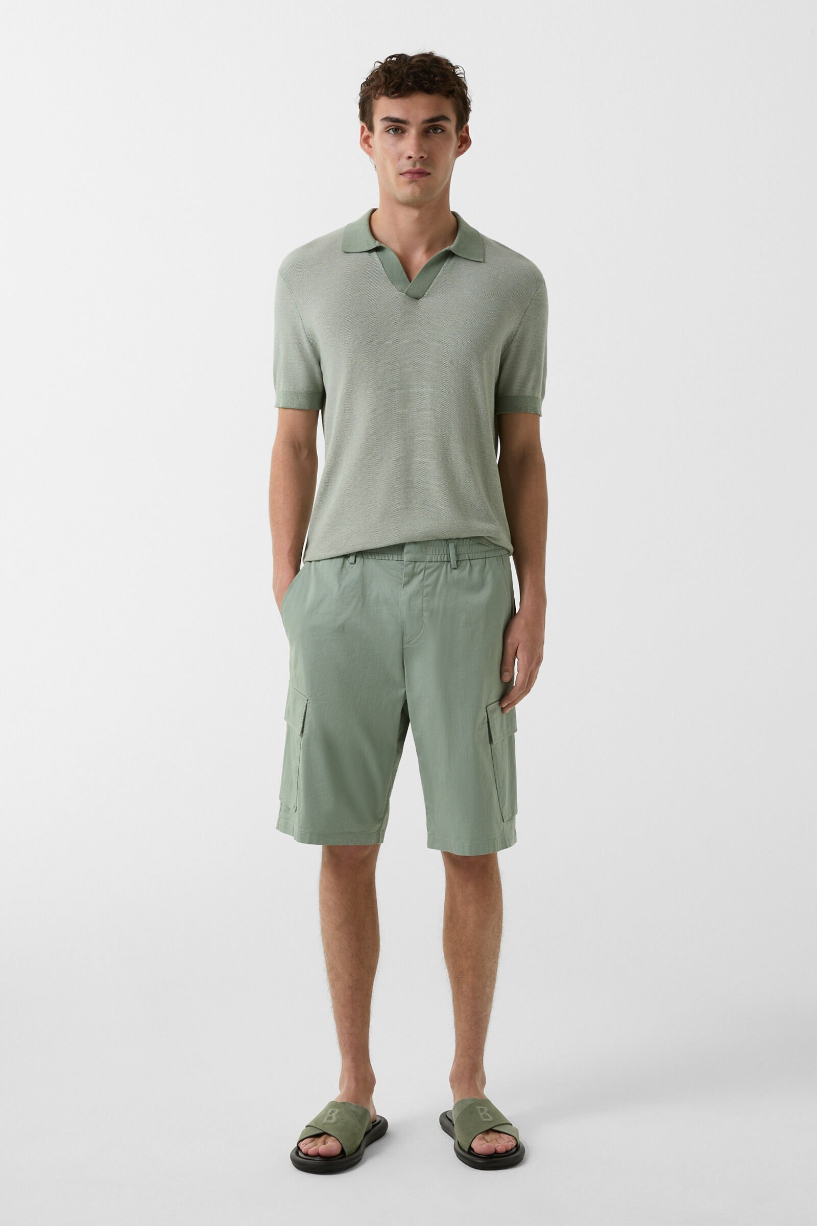 Marc cargo shorts in Eucalyptus - 4