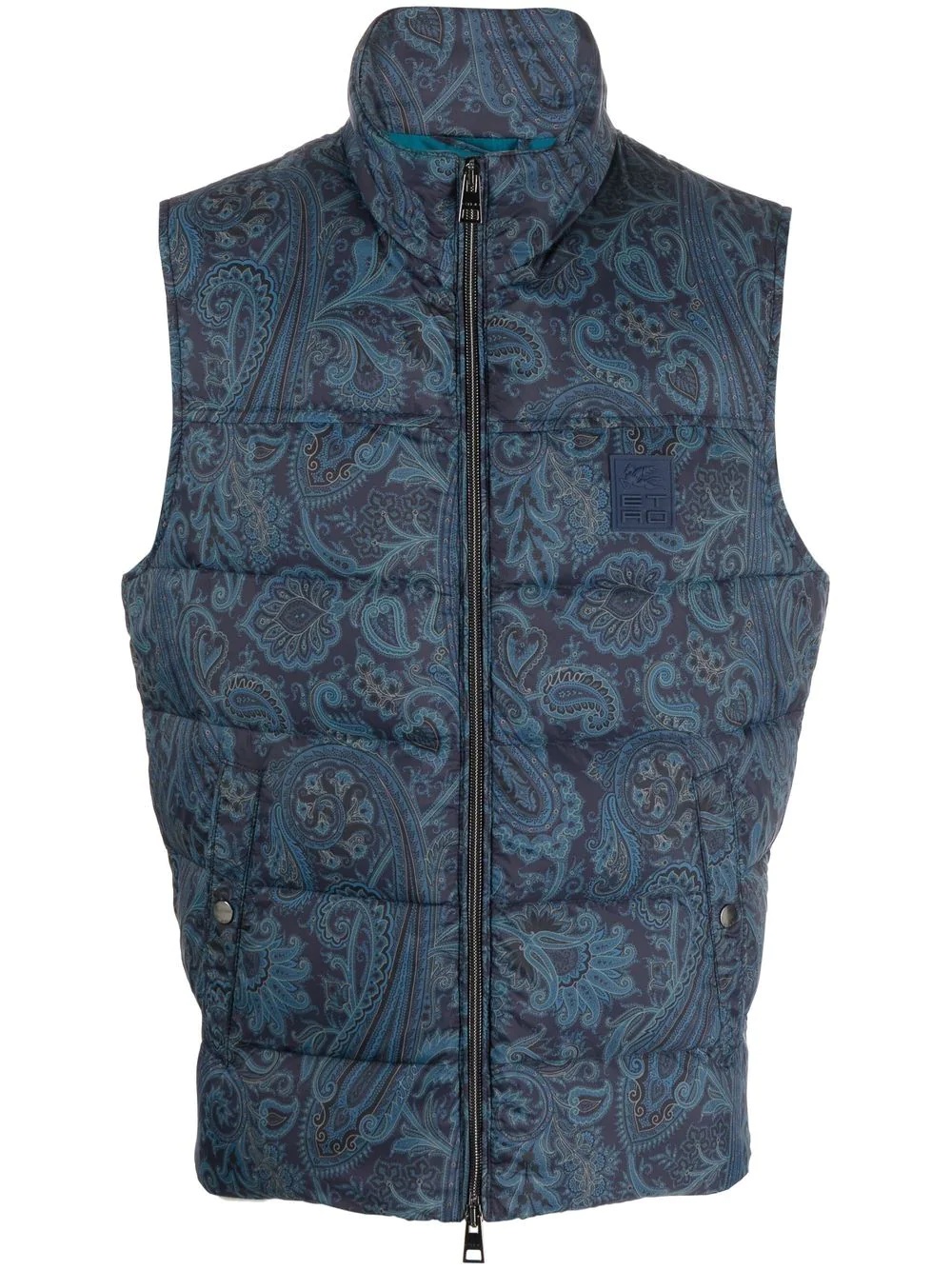 paisley zipped gilet - 1