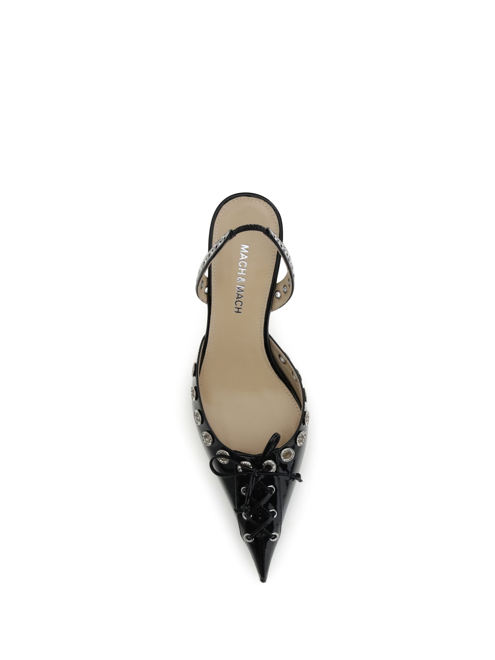 Mach & Mach Women Crystalized Corset Pointed Toe Slingback - 4