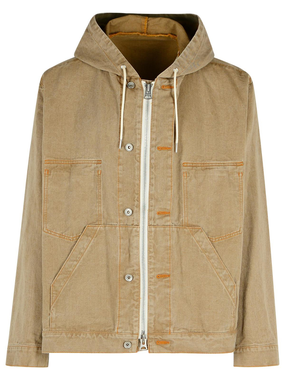 Sacai Beige Denim Sweatshirt Men - 1