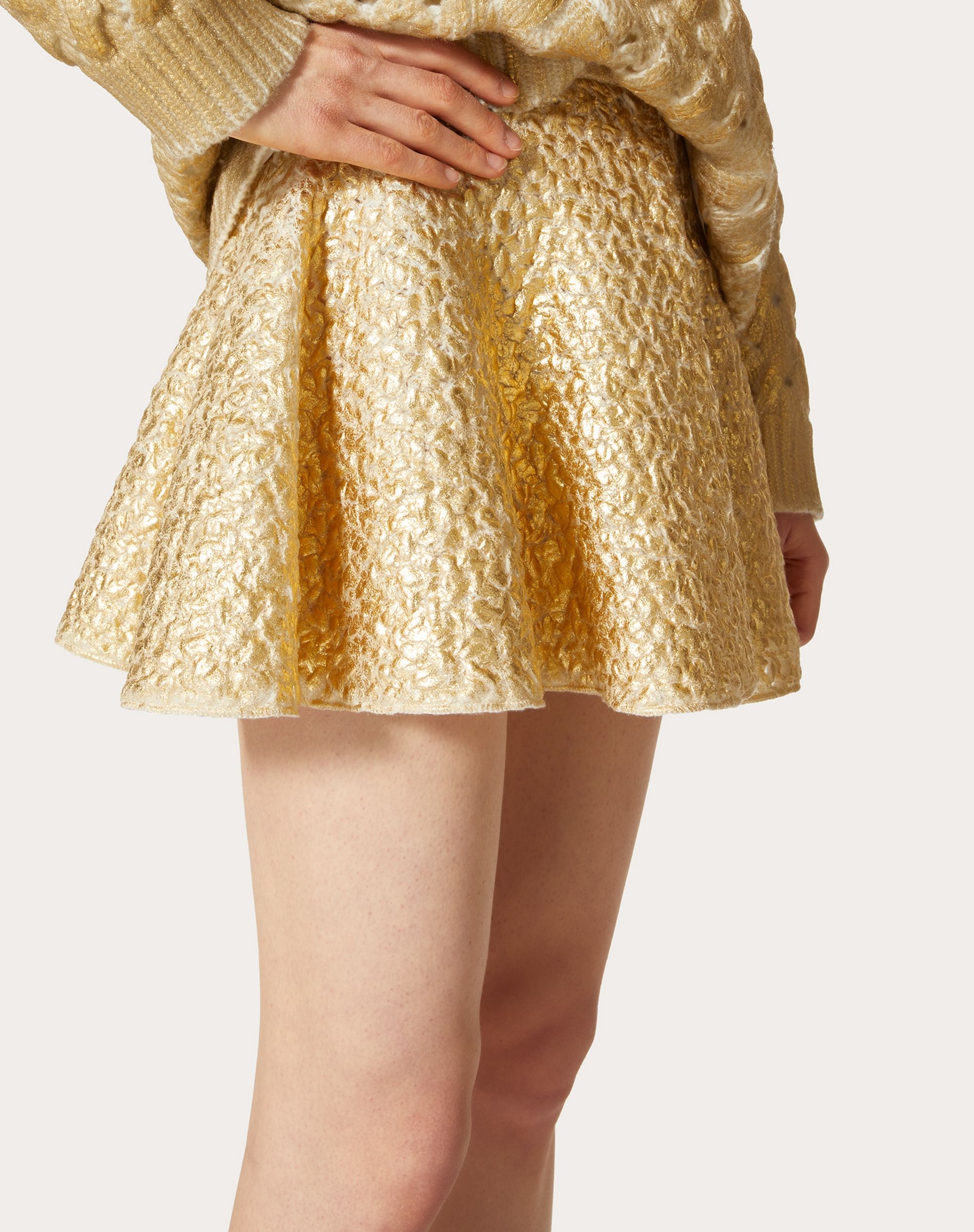 GOLD WOOL SKIRT - 5