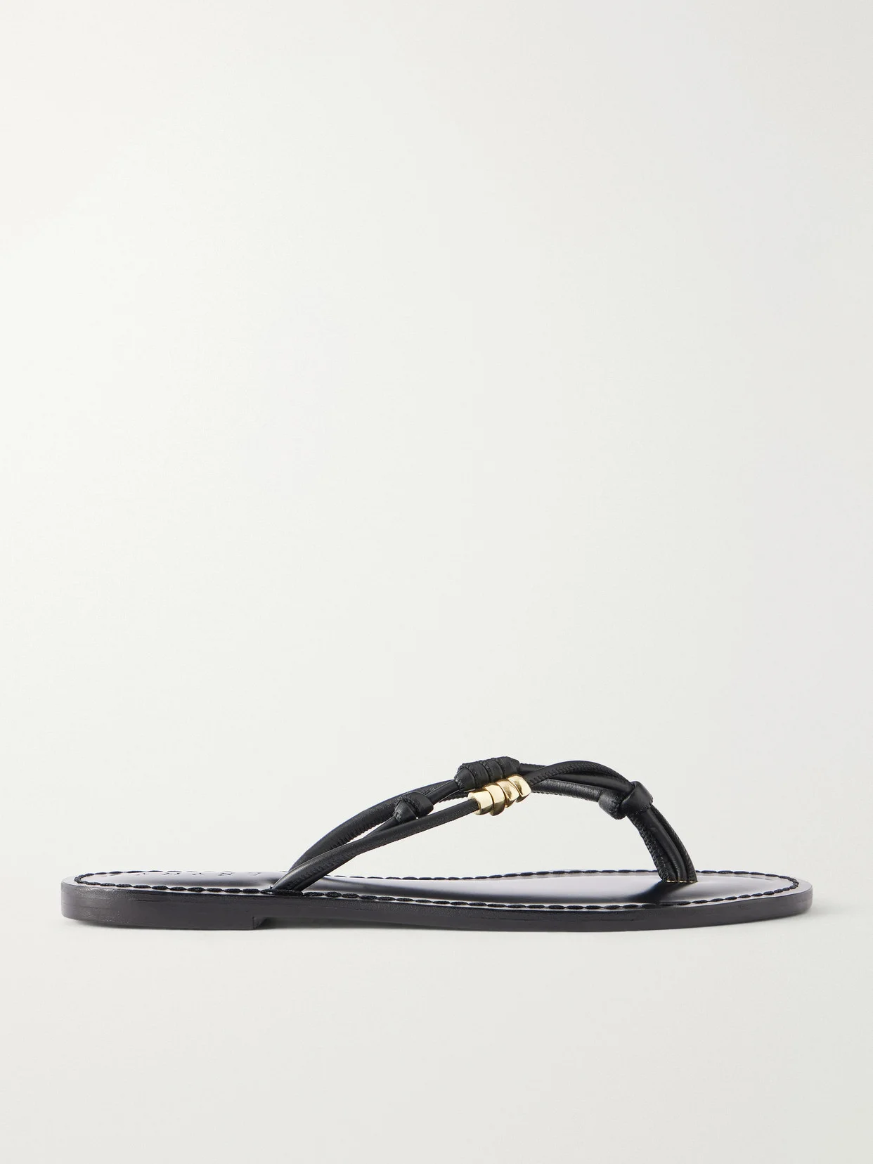 The Kiwayu Embellished Leather Sandals - 1