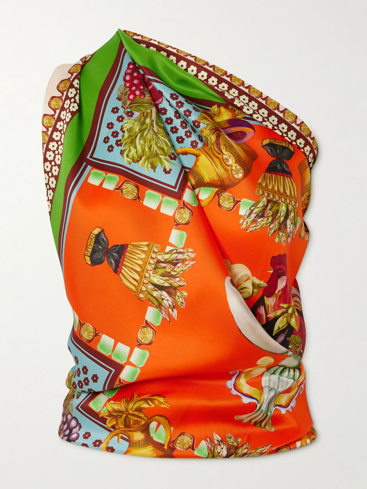 Rocco printed silk-twill scarf Multi - 1
