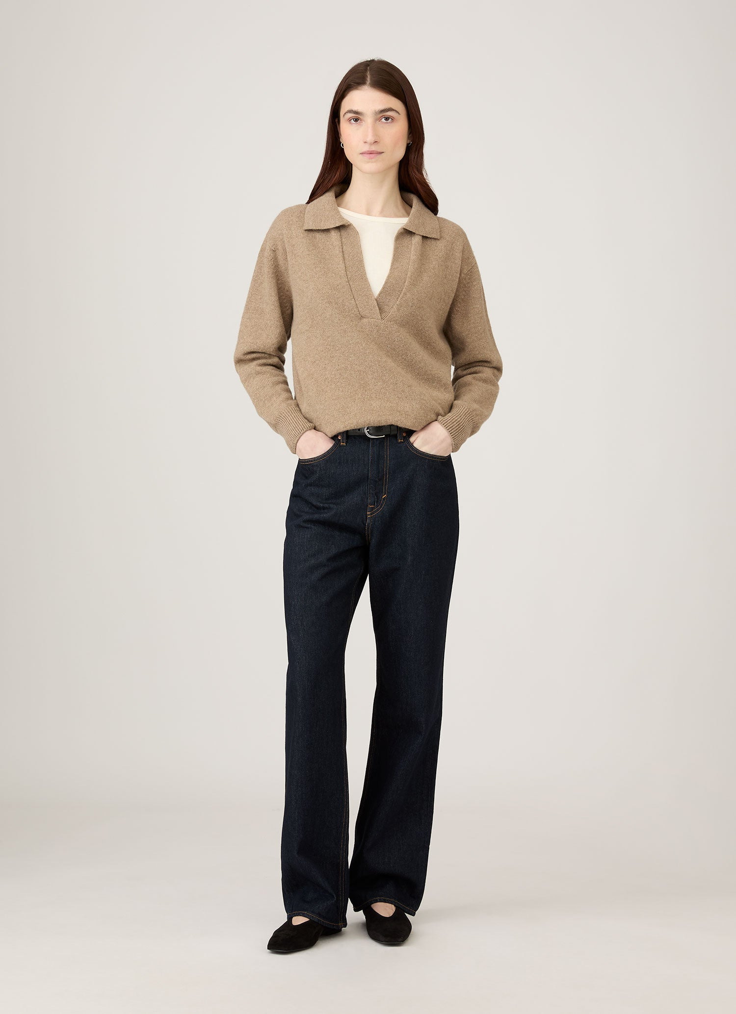Lambswool Polo Neck Jumper - 2