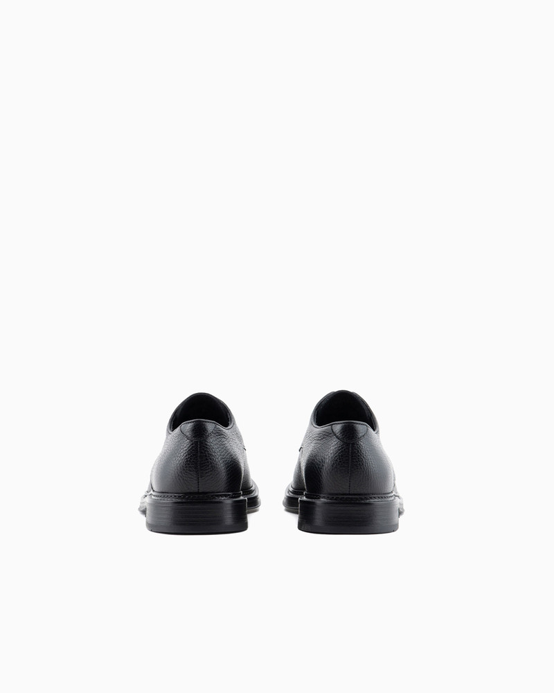 EMPORIO ARMANI Pebbled leather Derby shoes outlook