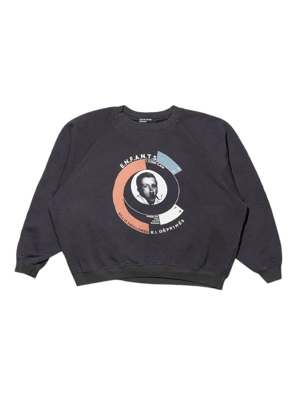 raglan-sleeves graphic-print sweatshirt - 1
