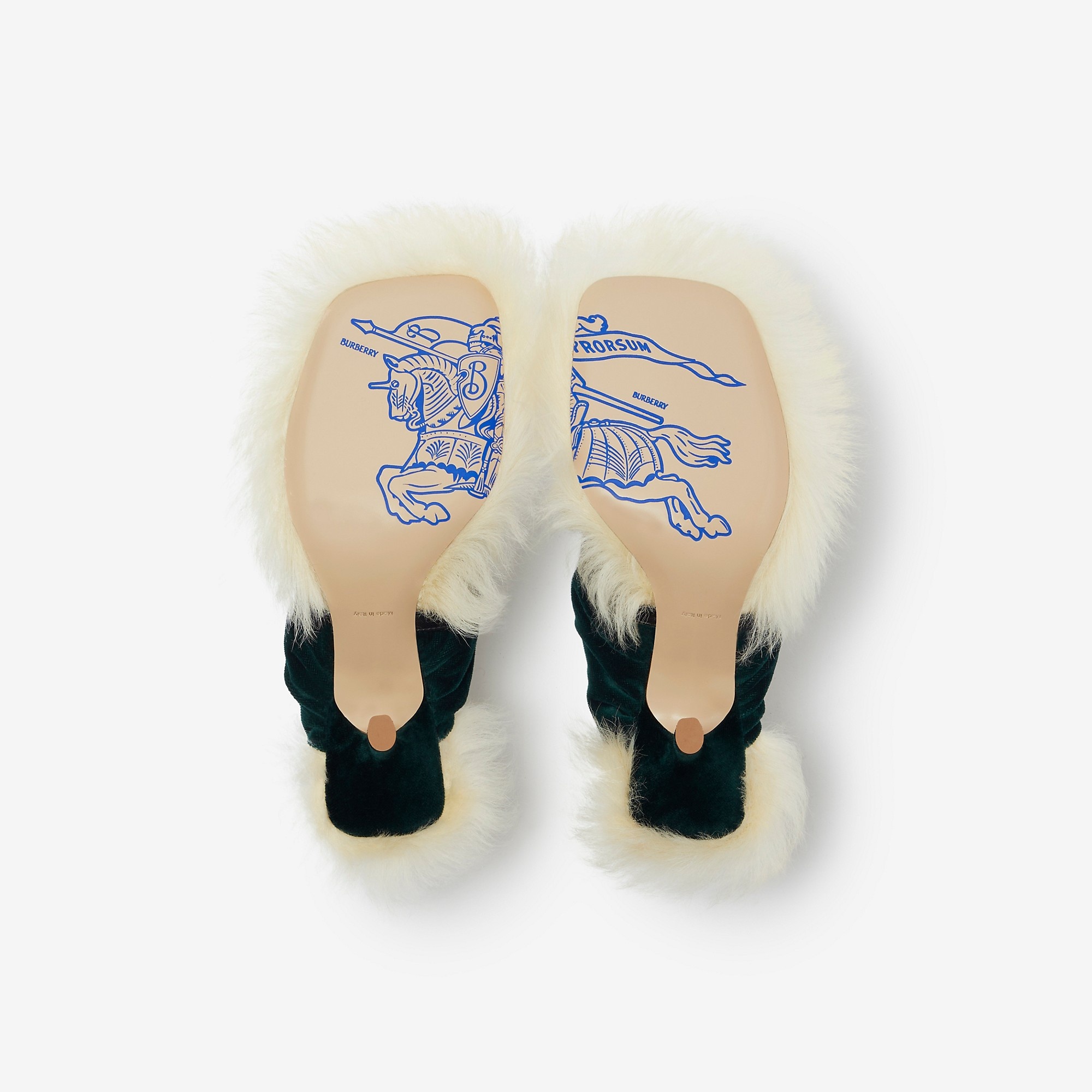 Shearling Step Post Sandals - 5