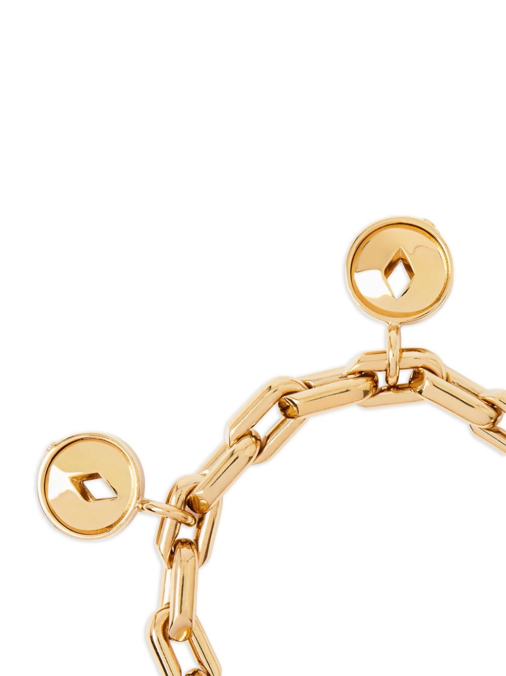 Hollow-medallion gold-plated bracelet - 2