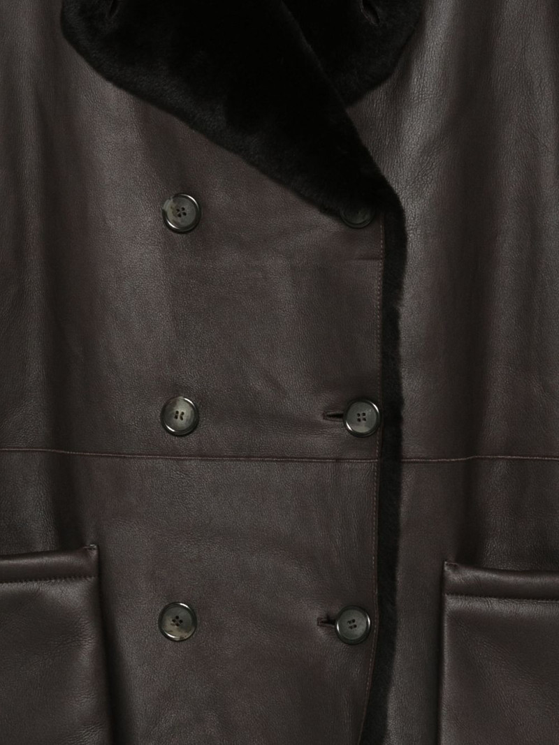 double-breasted shearling coat 3