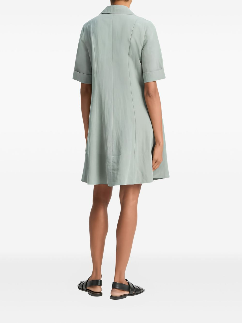short-sleeve A-line dress - 3