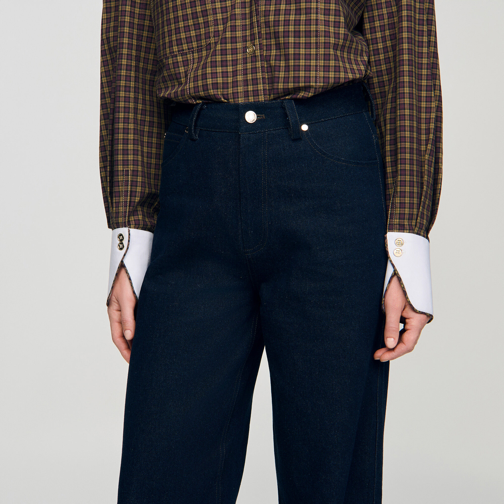 WIDE-LEG RAW JEANS - 3