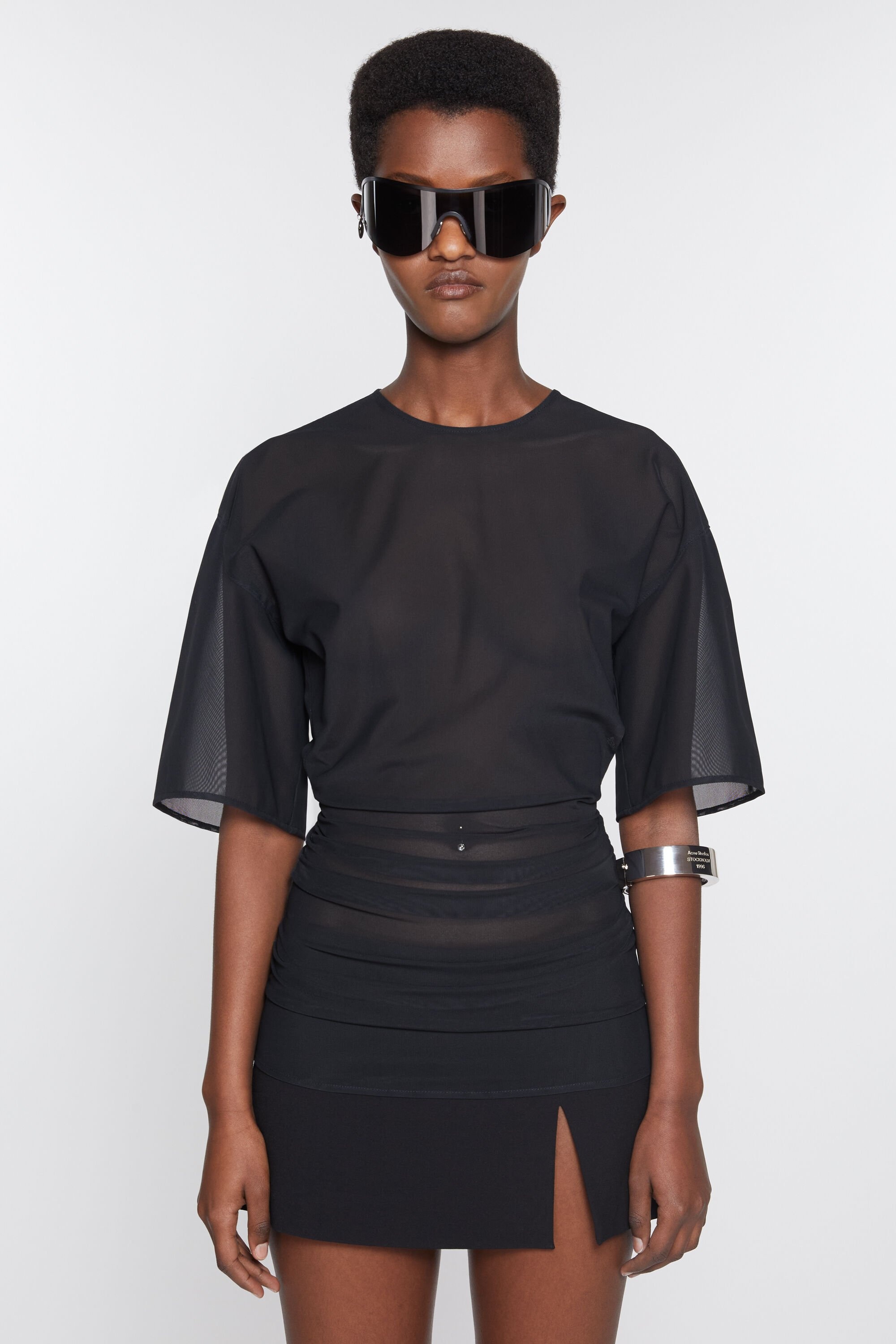 Mesh t-shirt - Black - 2
