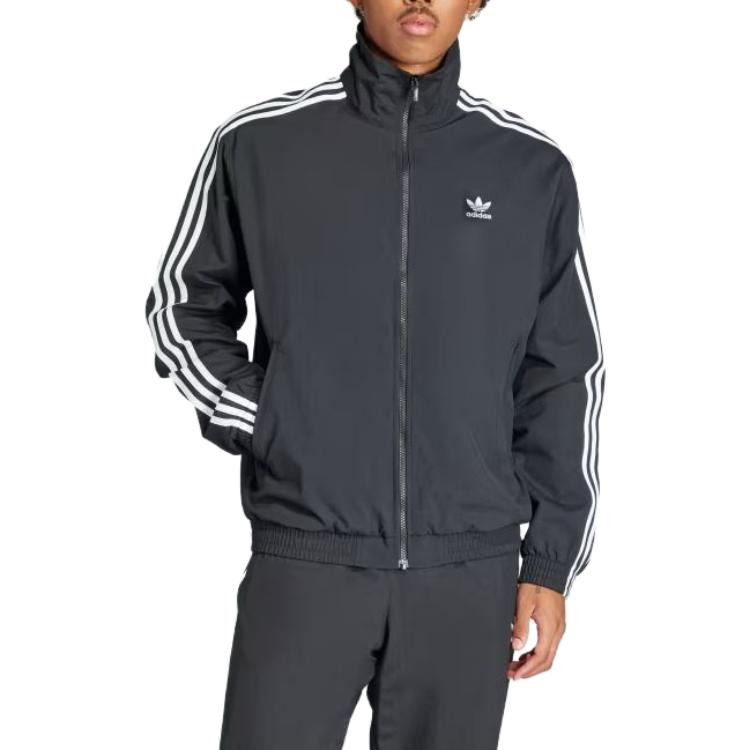 adidas Adicolor Woven Firebird Track Top Asia Sizing 'Black' IT2491 - 3