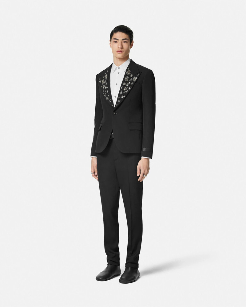 VERSACE Embellished Light Wool Blazer outlook