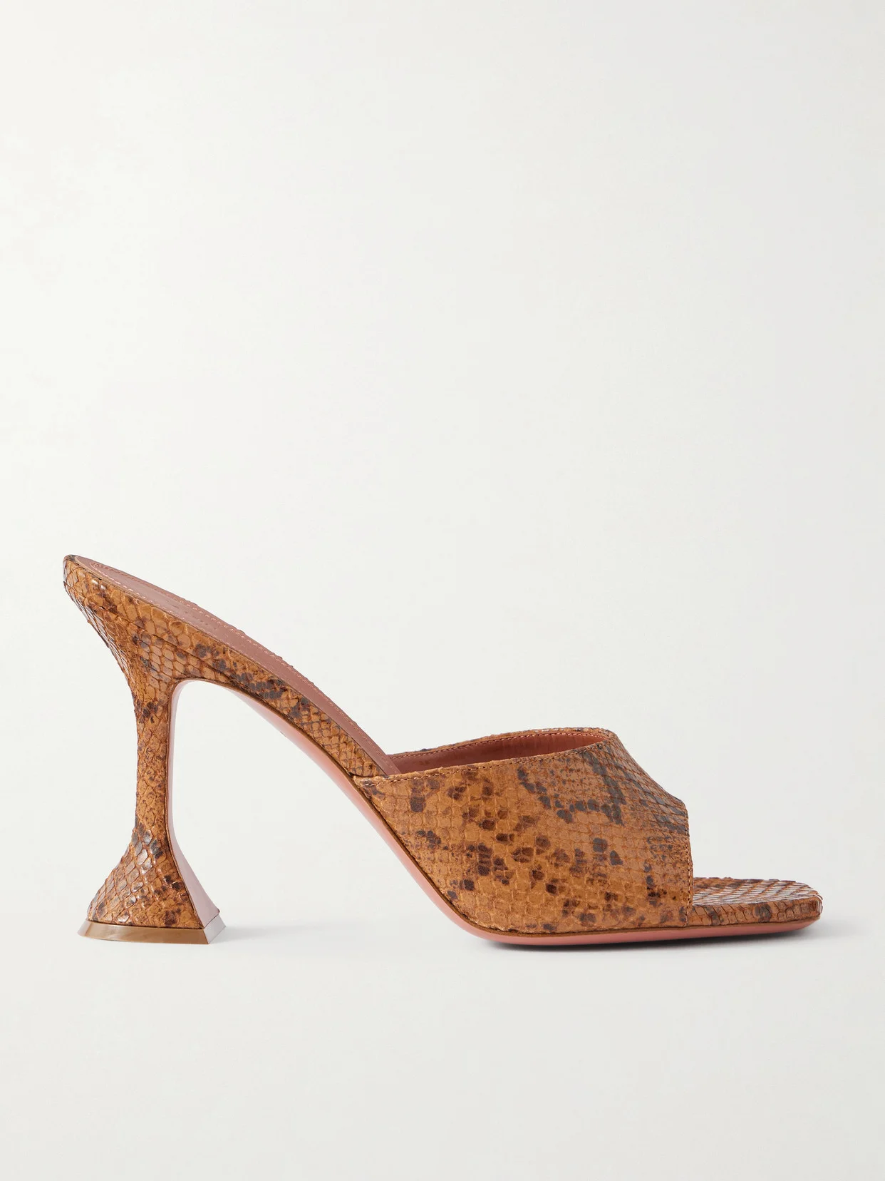 Lupita 95 Snake-effect Leather Mules - 1