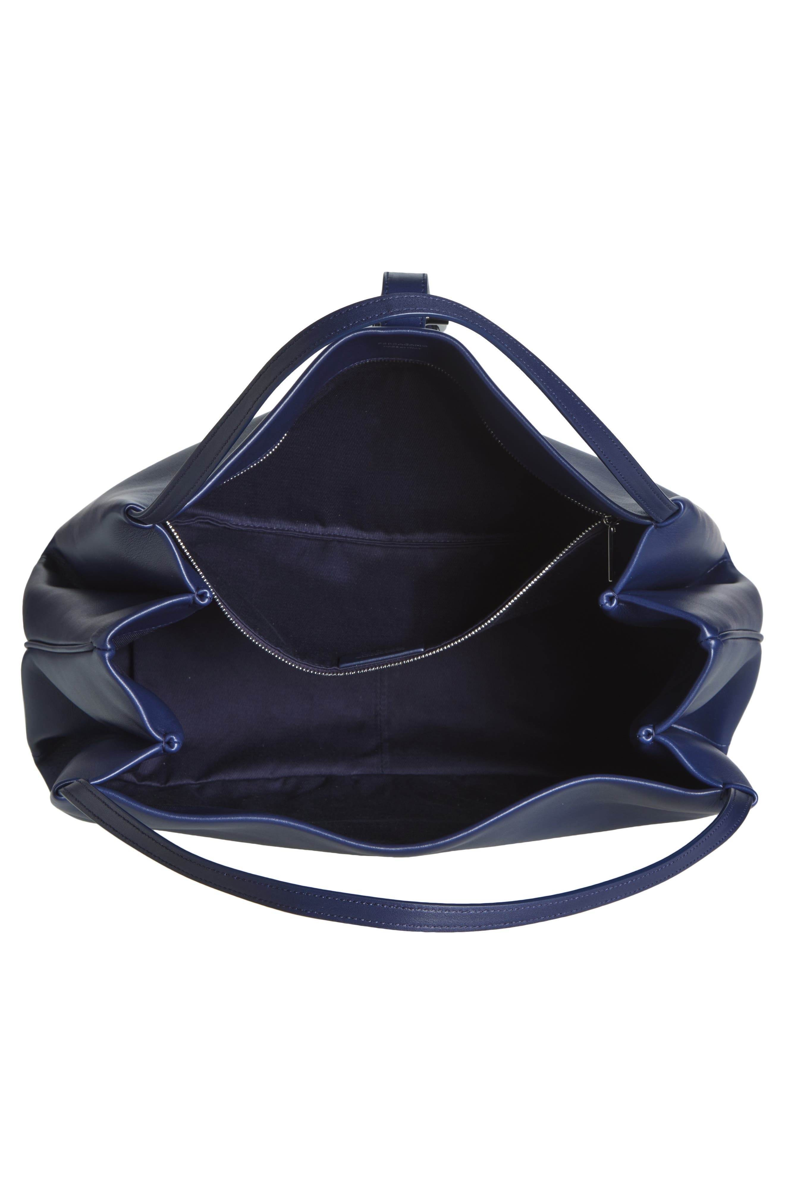 FERRAGAMO Medium Lily Leather Tote in New Navy at Nordstrom - 5