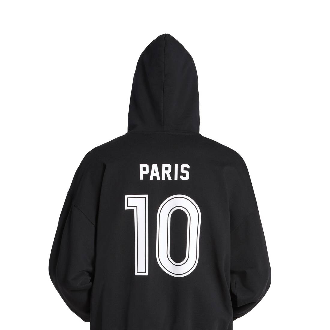 Paris Soccer Zip-up Hoodie Medium Fit in Black/white - 5