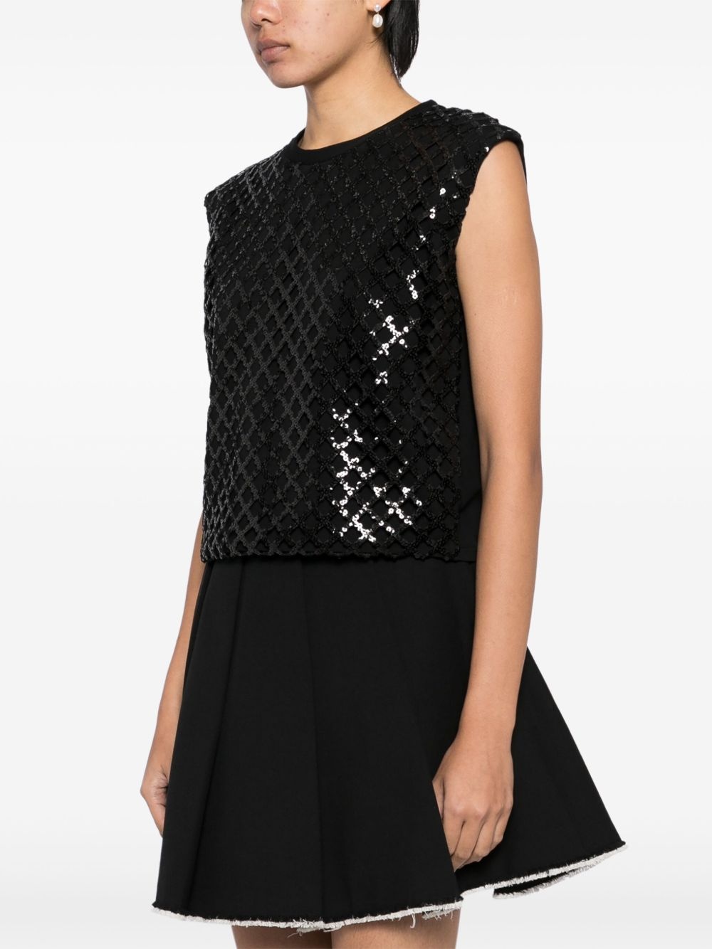 sequin-embelished tank top - 3