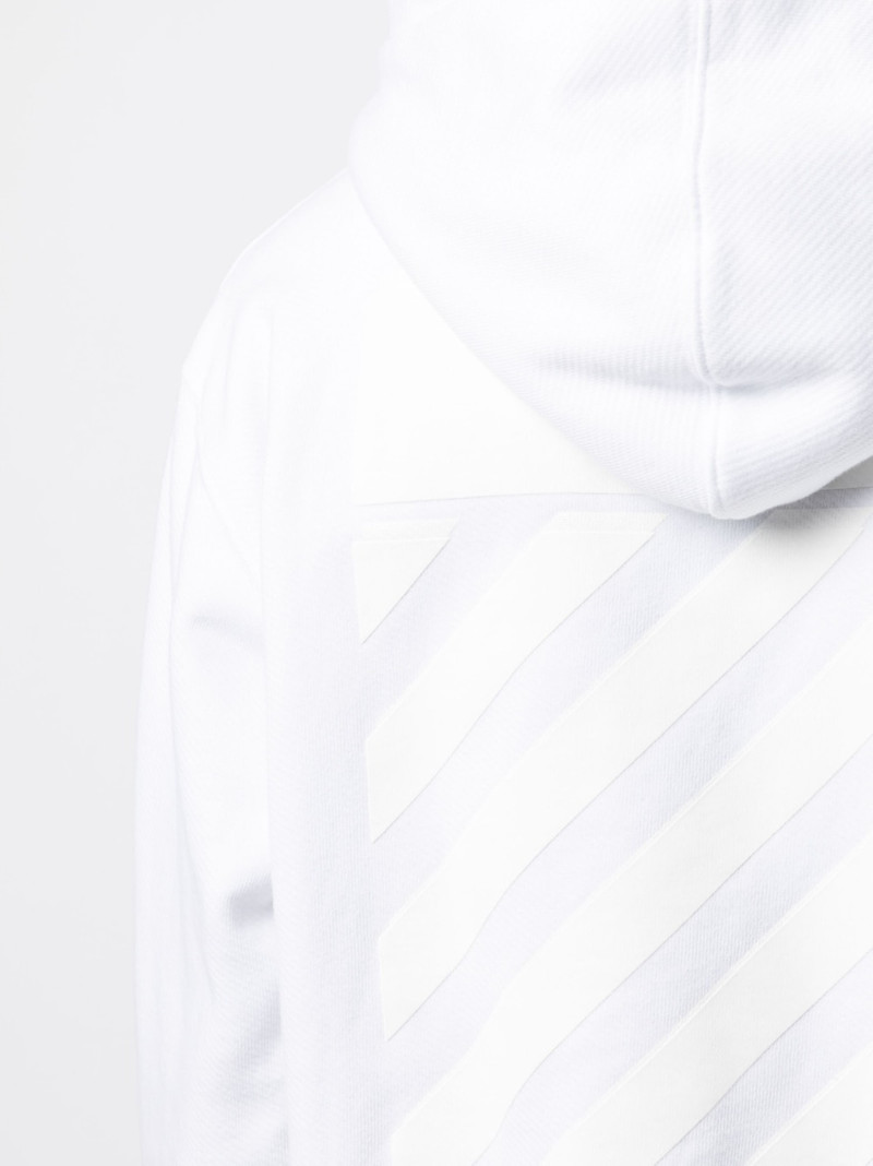 Diag-print cotton hoodie 6