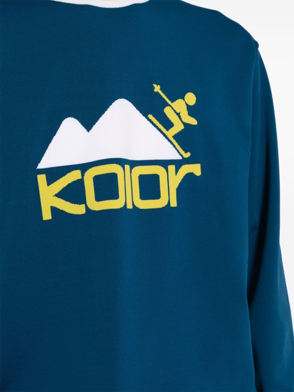 intarsia-knit logo jumper - 5