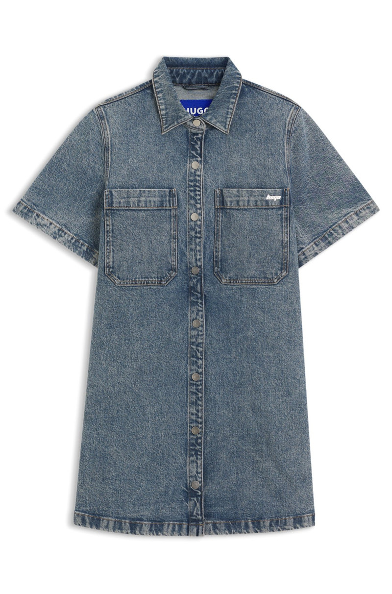 A-LINE DRESS IN COMFORT-STRETCH DENIM 1