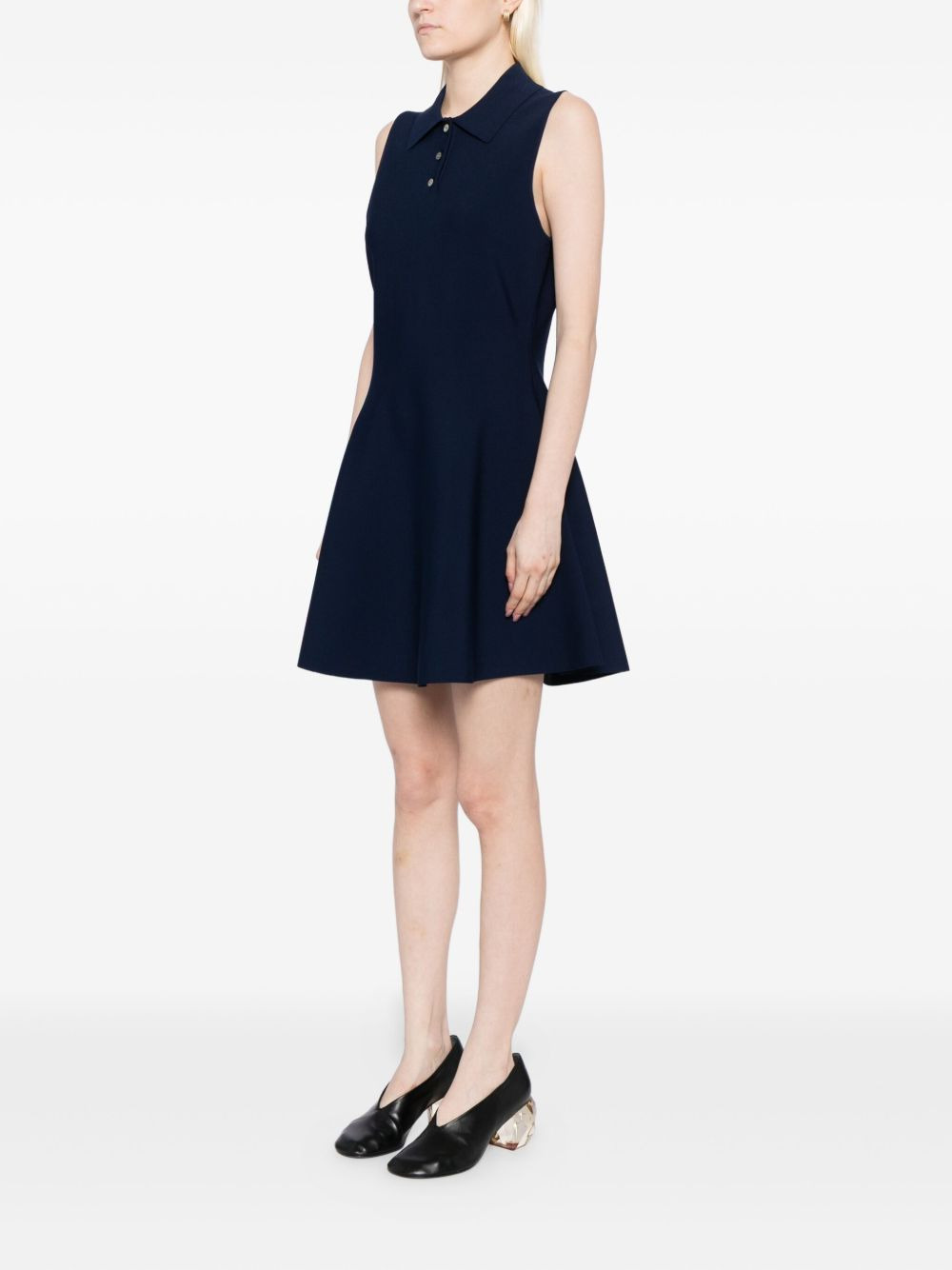 polo-collar a-line dress - 3