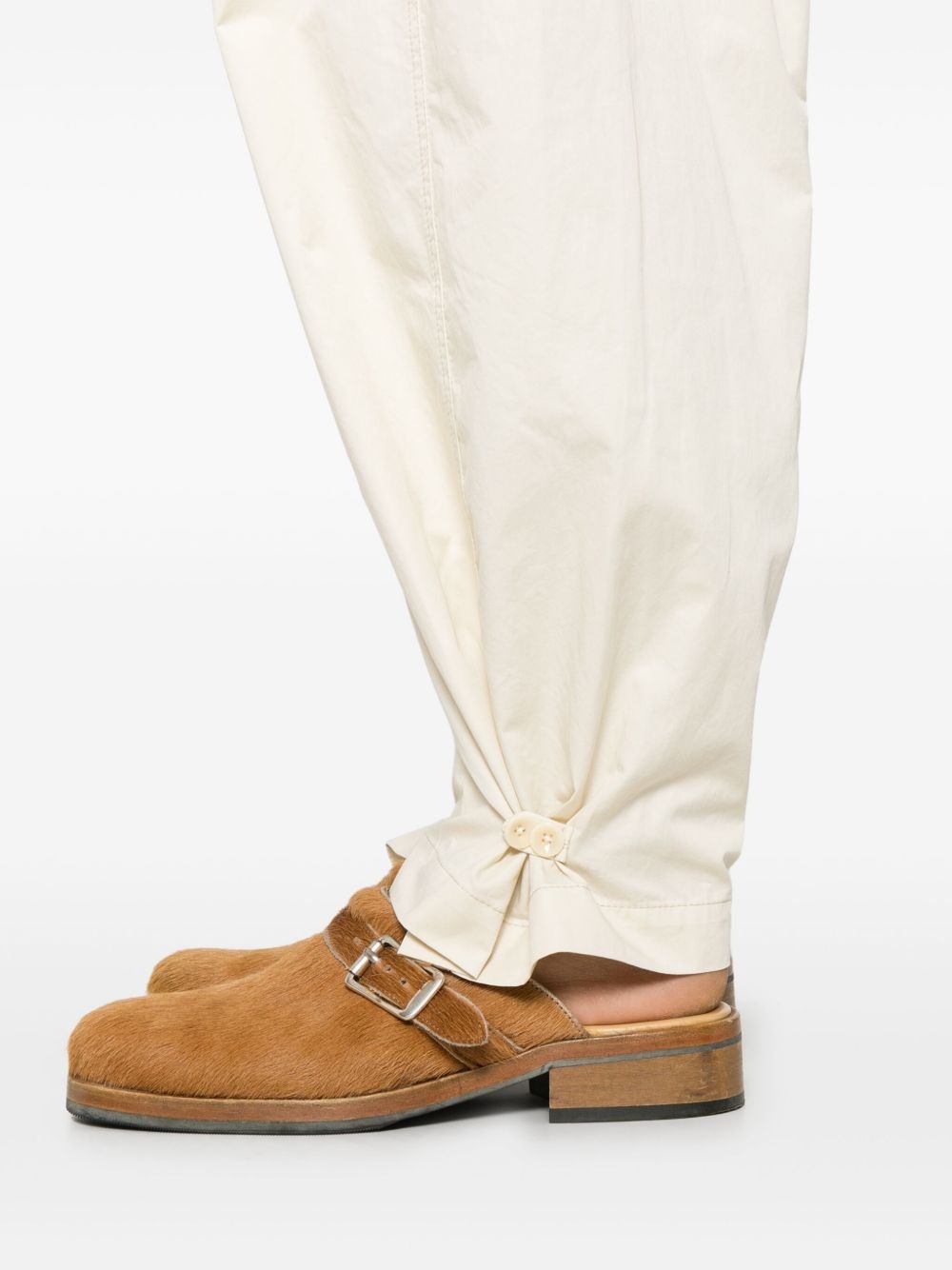 drawstring straight trousers - 5